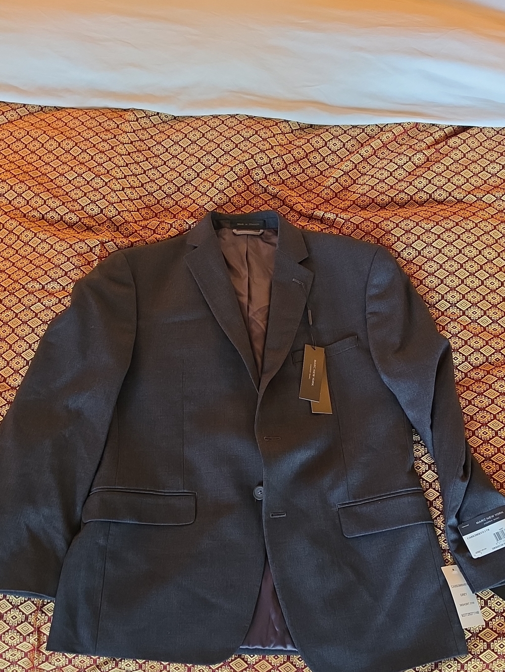 Marc New York Charcoal Gray Two-Button Sport Coat
